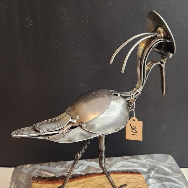 BLUE HERION UPSCALE Metal Art