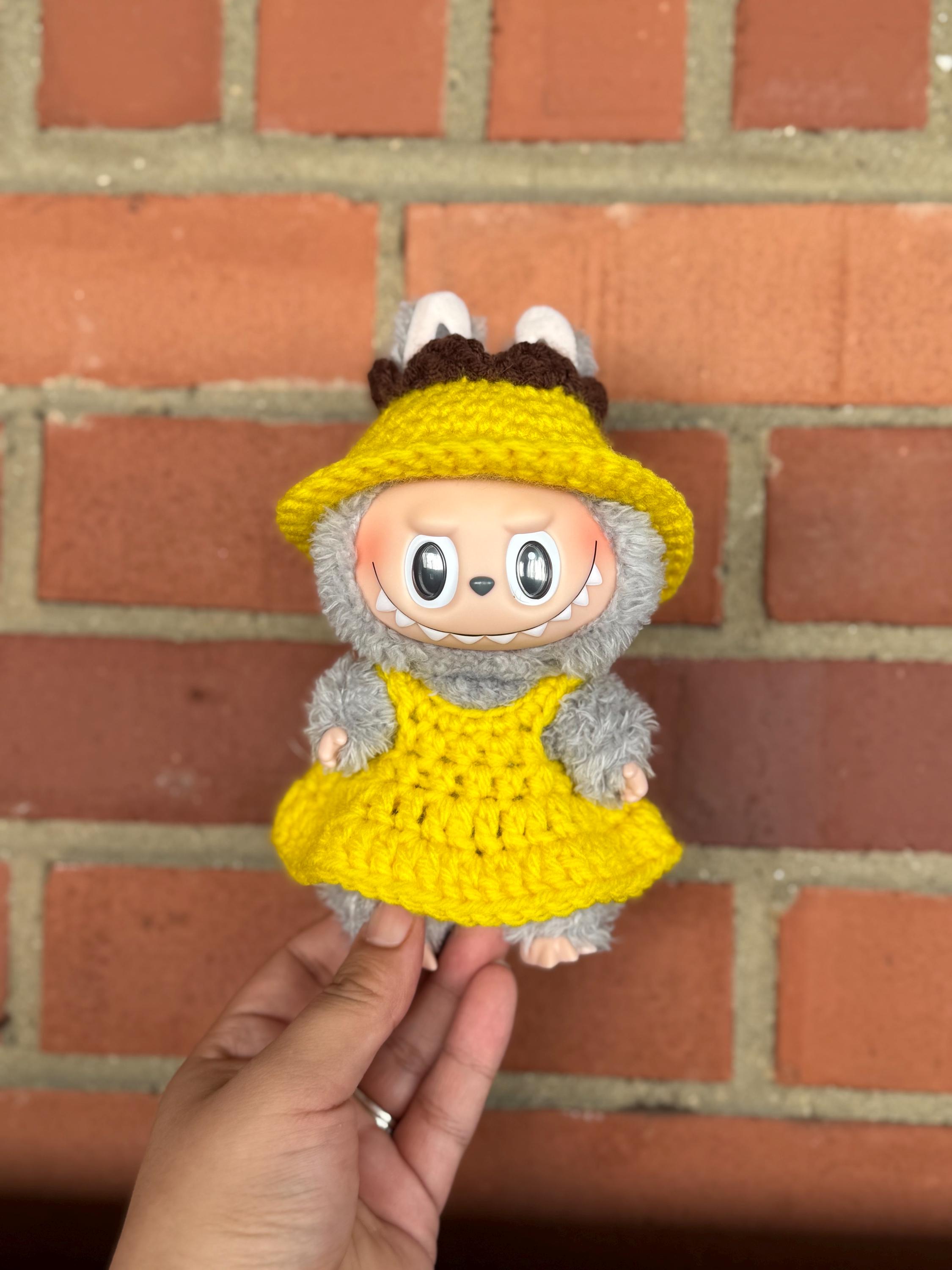 Crochet Labubu Yellow Banana | Handmade, Yellow Labubu | Labubu Accessories | OUTFIT ONLY
