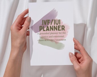 Planificateur d'infertilité pour IIU de FIV, organisateur de traitements de fertilité, suivi des médicaments, cadeau de soutien (téléchargement numérique)