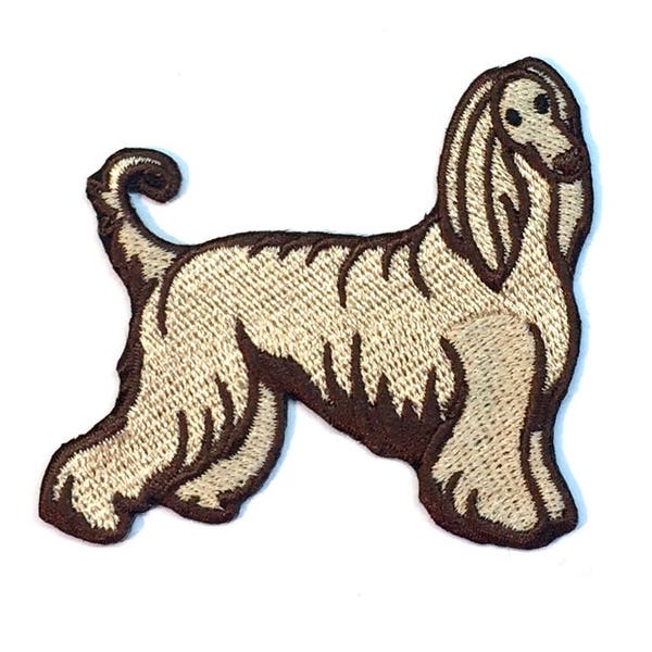 Afghan Hound Iron on Patch No Name