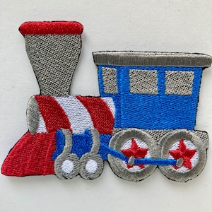 Embroidered Train Patch, Iron-On Accessory Gift Idea