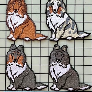 Sheltie Hund Patch Aufnäher ohne Namen