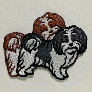 Embroidered Shih Tzu Dog Patch, Iron-On Accessory Gift Idea
