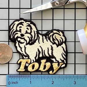 Personalized Havanese Dog Patch: Custom Embroidered Iron-On Applique