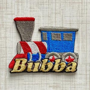 Personalized Train Name Patch: Custom Embroidered Iron-On Applique
