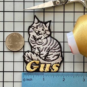 Personalized Maine Coon Cat Patch: Custom Embroidered Iron-On Applique Gift for Cat Lovers