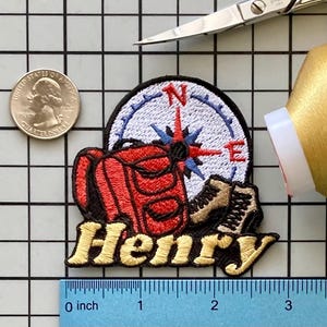 Patch personalizado com nome para trilhas: Aplique termocolante bordado sob medida