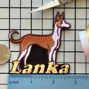 Personalized Ibizan Hound Dog Patch: Custom Embroidered Iron-On Applique