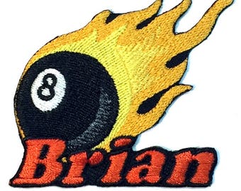 Billiards / Pool / 8 Ball Custom Personalized Iron-on Patch