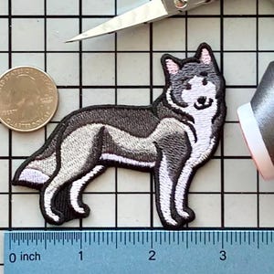 Parche termoadhesivo de perro husky siberiano sin nombre