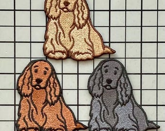 Cocker Spaniel Dog Patch Iron on No Name