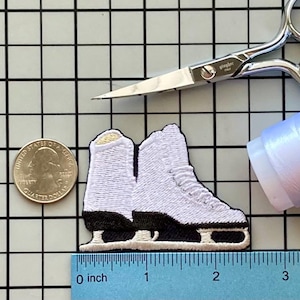Ice Skates Patch Iron on No Name