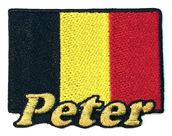 Flag of Belgium Custom Iron-on Patch With Name Personalized Free