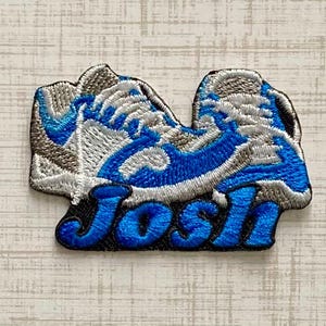 Personalized Running Shoe Name Patch: Custom Embroidered Iron-On Applique