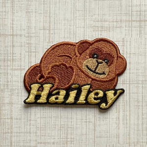 Personalized Monkey Name Patch: Custom Embroidered Iron-On Applique
