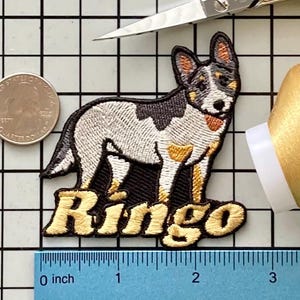 Personalized Australian Cattle Dog Patch: Custom Embroidered Iron-On Applique