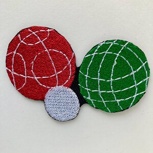 Embroidered Bocce Patch, Iron-On Accessory Gift Idea