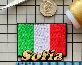 Akacha Stickpatch Italien Flagge – 6x4 Cm, Aus Polyester, Zum Aufbügeln Oder Annähen