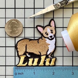 Corgis Hund Aufnäher: Individuell gesticktes Bügelbild