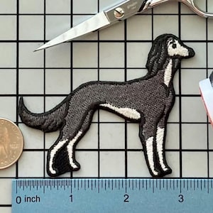 Parche termoadhesivo de perro Saluki sin nombre