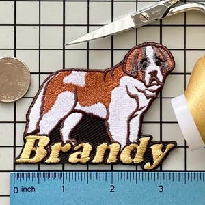 Parche de perro San Bernardo personalizado: aplique termoadhesivo bordado personalizado