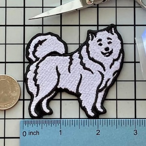 Samoyed Dog Patch Iron on No Name