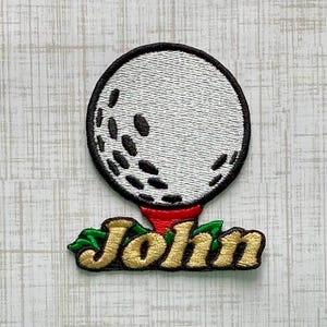 Gepersonaliseerde golfbalnaampatch: op maat gemaakte geborduurde opstrijkappliqué