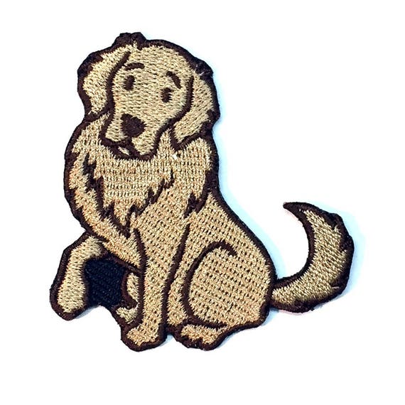 Golden Retriever Dog Custom Iron-on Patch With Name Personalized Free