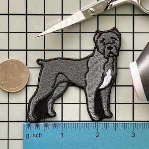 Parche termoadhesivo de perro Cane Corso sin nombre Cane Corso Black