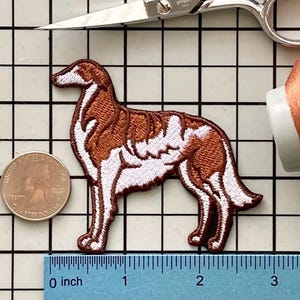 Borzoi Dog Patch Iron on No Name