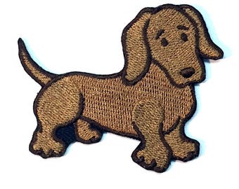 Dachshund Iron on Patch No Name