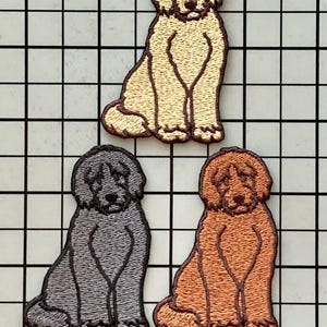 Labradoodle Dog Patch Iron on No Name