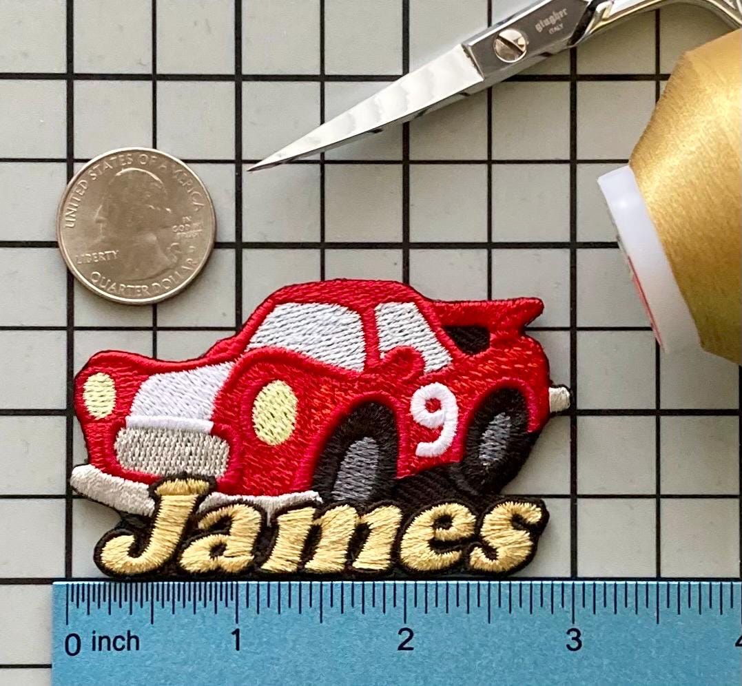 Embroidery Racing Patch Personalized Race Car Name Patch: Custom Embroidered Iron-on Applique ...