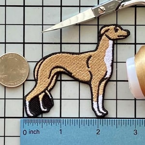 Whippet Dog-patch, opstrijkbaar zonder naam