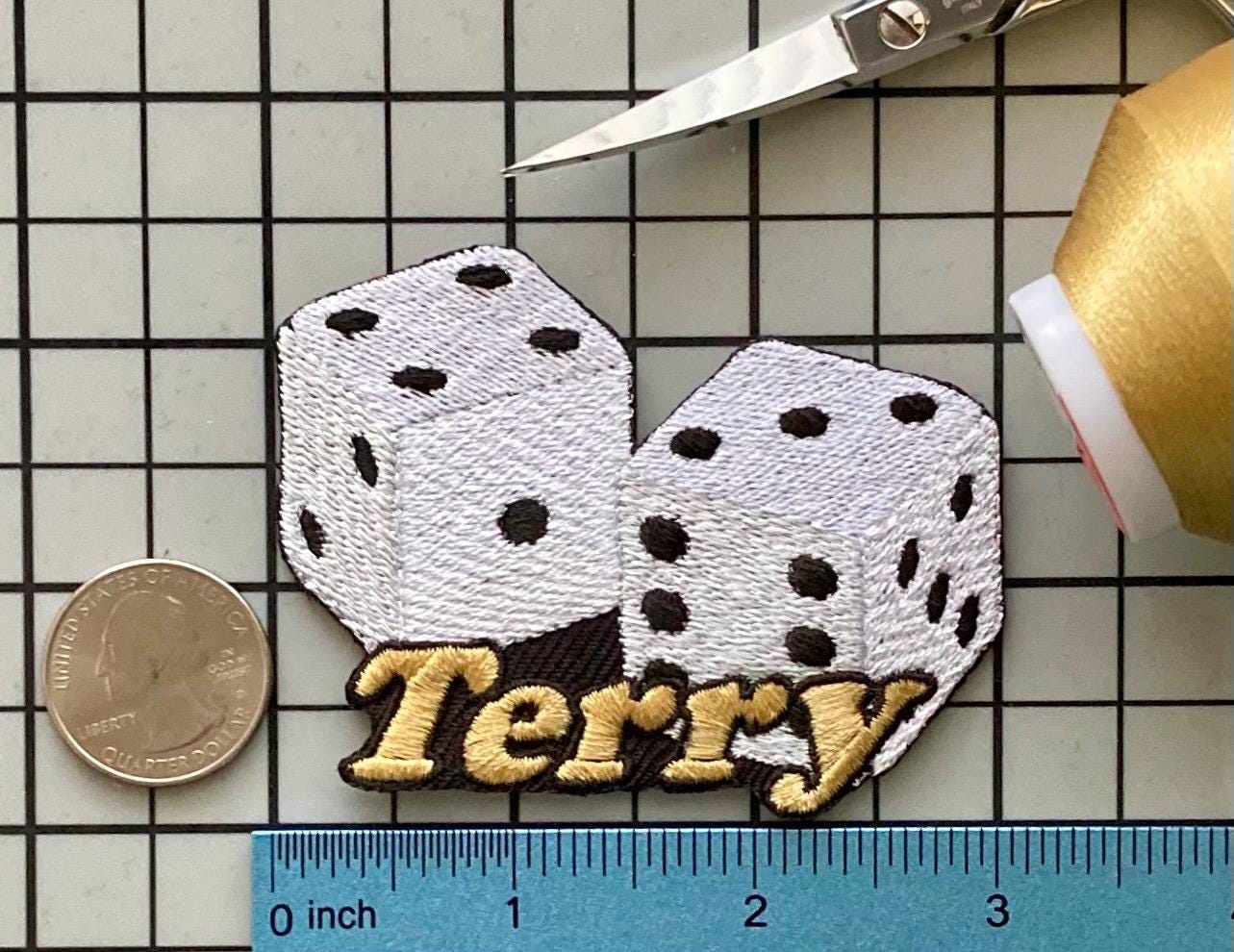 Personalized Dice Name Patch: Custom Embroidered Iron-on Applique - Etsy