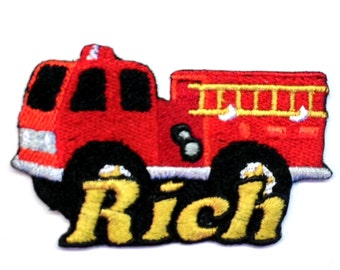 Fire Truck Custom Personalized Iron-on Patch