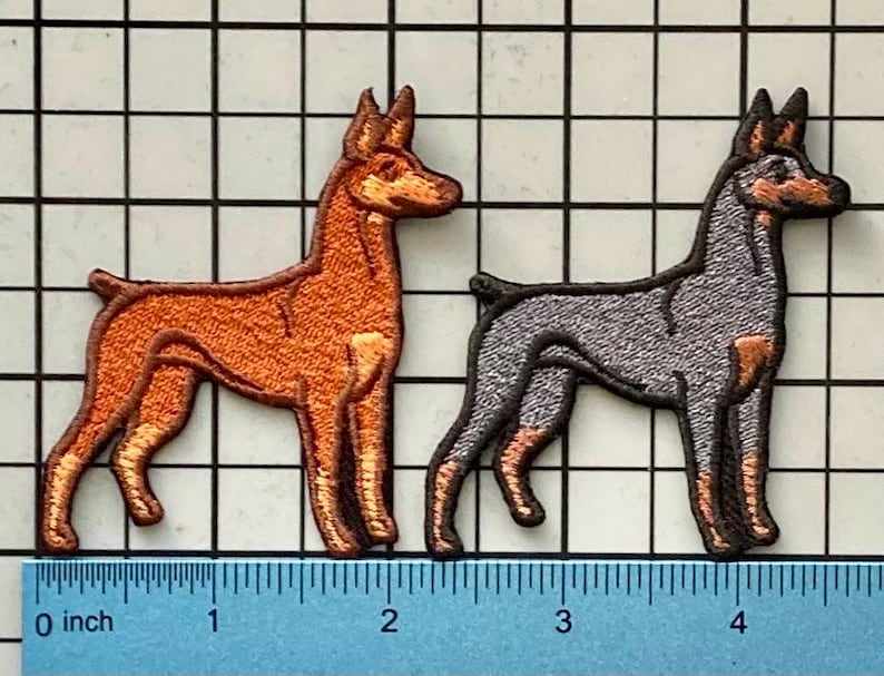 Doberman Pinscher Dog Patch Iron on No Name image 1
