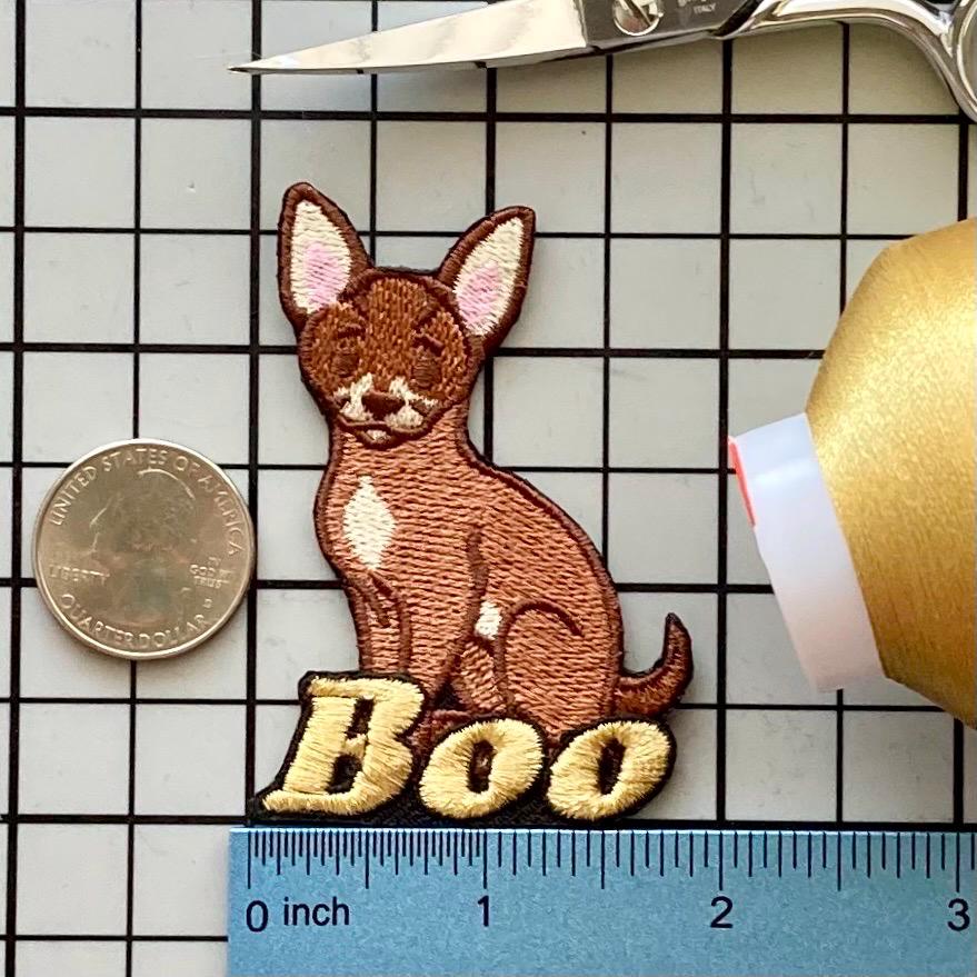 patch forever friends avec un chien 7.5x6.5cm ecusson thermocollant