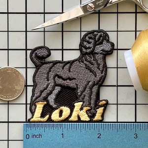 Personalized Portuguese Water Dog Patch: Custom Embroidered Iron-On Applique