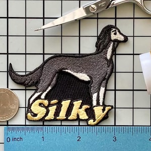 Gepersonaliseerde saluki-hondpatch: op maat gemaakte geborduurde opstrijkappliqué