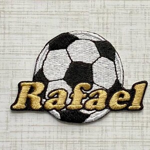 Personalized Soccer Name Patch: Custom Embroidered Iron-On Applique