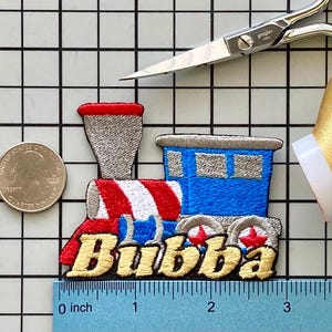 Personalized Train Name Patch: Custom Embroidered Iron-On Applique