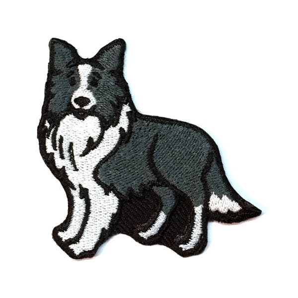 Border Collie Iron on Patch No Name