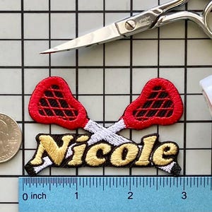 Personalized Lacrosse Patch: Custom Embroidered Iron-On Applique
