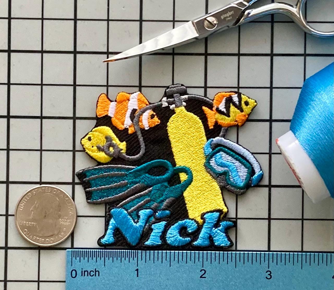 Accessori Fai-da-te Ricamati Con Toppa Ricamata Patch Bandiera Bandiera Subacquea In Poliestere 3 Pezzi