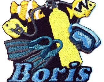 Scuba Diving Custom Personalized Iron-on Patch