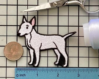 Patch termocolante para cachorro Bull Terrier, sem nome.