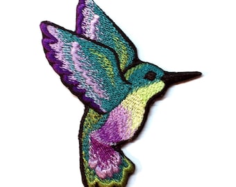 Hummingbird Iron on Patch No Name