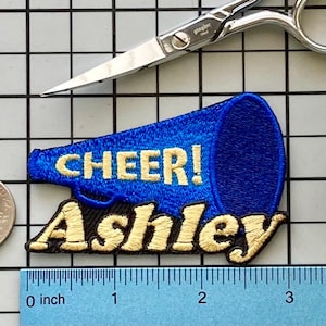 Personalized Cheerleading Name Patch: Custom Embroidered Iron-On Applique