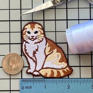 Scottish Fold Cat Patch Iron on No Name